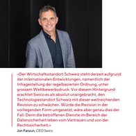 Zitat von Swico CEO Jon Fanzun
